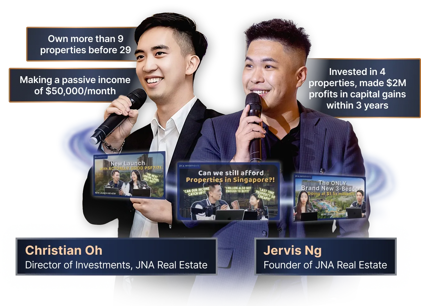 Christian Oh and Jervis Ng presenting